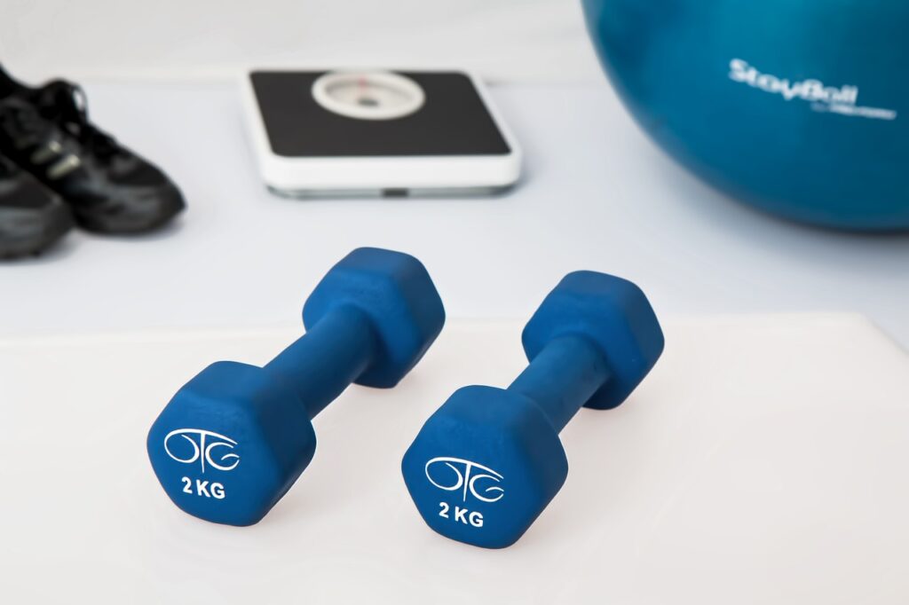 physiotherapy, weight training, dumbbells