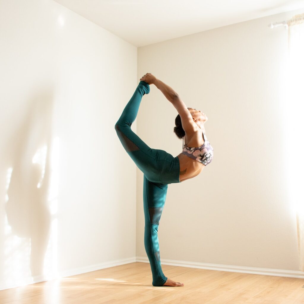 woman doing yoga