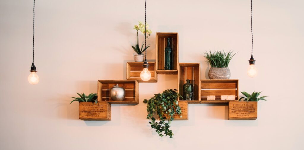 Crates Mounted On Wall