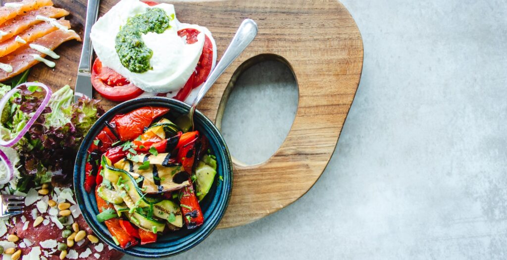 tray of food on white surface