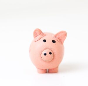 pink pig figurine on white surface