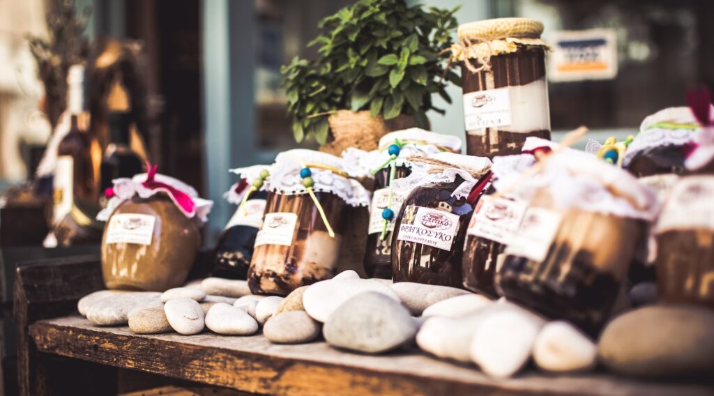 pudding jar on table